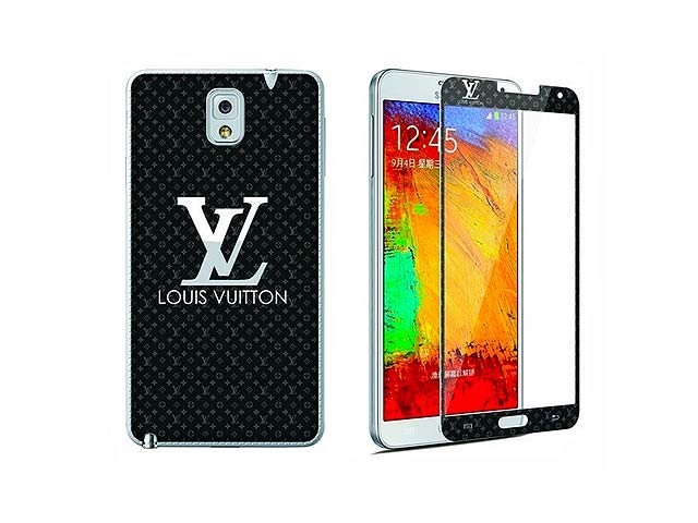 Newmond Louis Vuitton Black Crystal Premium Tempered Glass Protector for  Samsung Galaxy Note 3